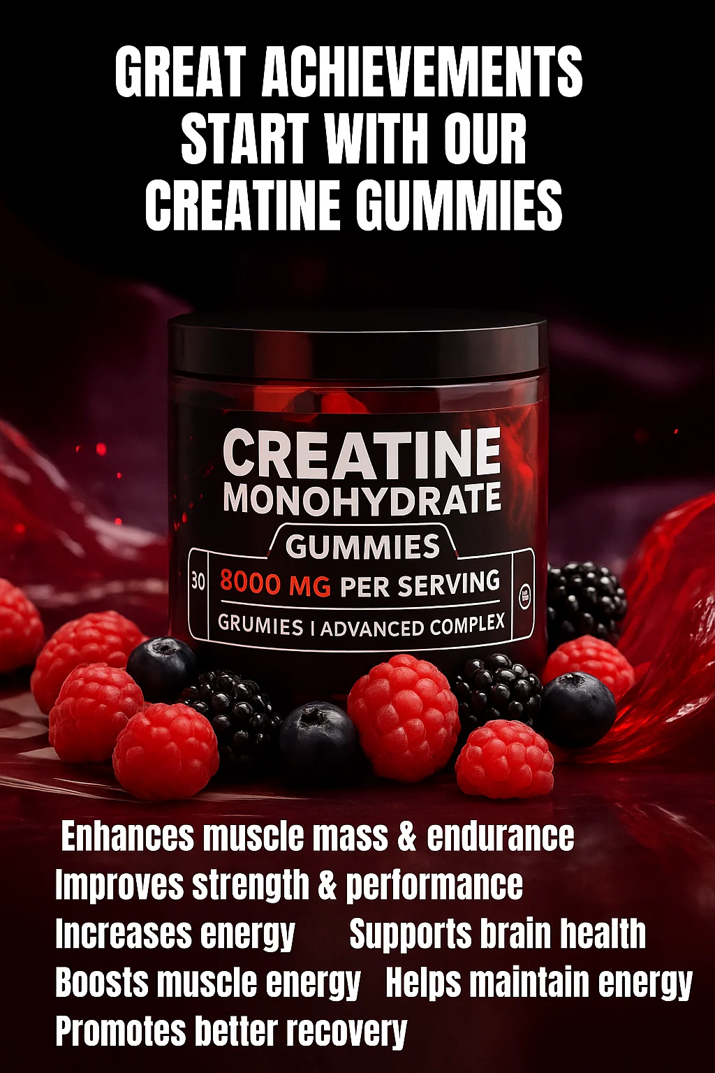 120 Creatine Monohydrate BCAA Gummies – Image 4