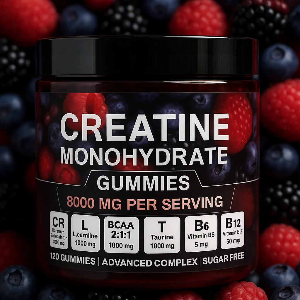 120 Creatine Monohydrate BCAA Gummies